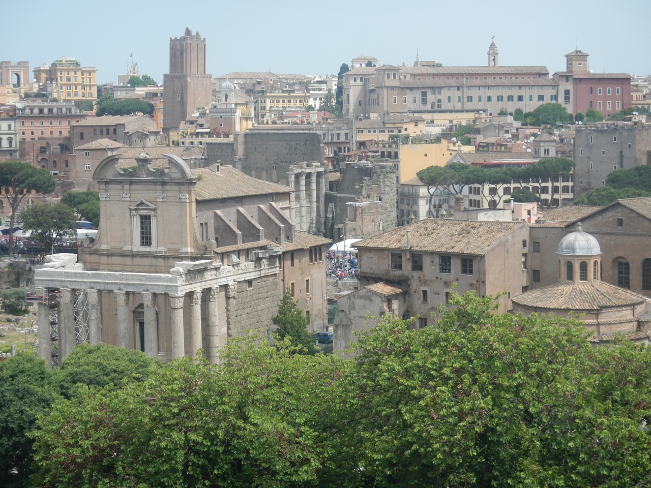 vista panorâmica sobre o Fórum Romano